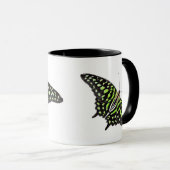 Mug Peinture verte et noire de geai coupé la queue de (Devant droit)