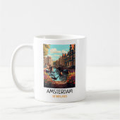 Mug Peinture vintage d'Amsterdam Pays-Bas (Gauche)