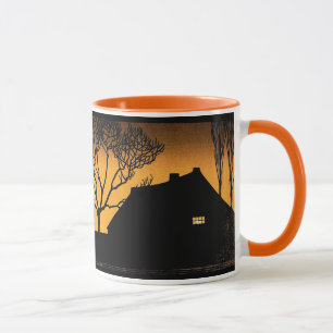 Mug Peinture vintage de soirée hivernale par Julie de
