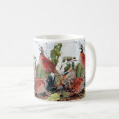 Mug Peinture Vintage d'oiseaux de caille Bobwhite (Devant droit)