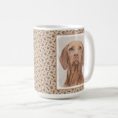 Mug Peinture Vizsla - Joli art original chien (Devant droit)