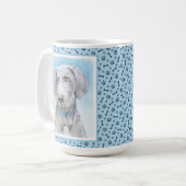Mug Peinture Weimaraner - Joli art original chien (Devant gauche)