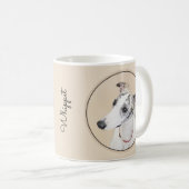 Mug Peinture Whippet - Jolie art original chien (Devant droit)