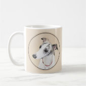 Mug Peinture Whippet - Jolie art original chien (Gauche)