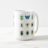 Mug Peintures aquarelles de collection d'insectes art (Devant droit)