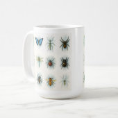 Mug Peintures aquarelles de collection d'insectes art (Devant gauche)