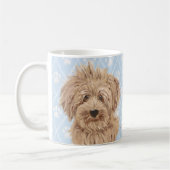 Mug Peintures de chien de Labradoodle/amour de (Gauche)