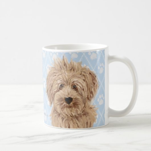 Mug Peintures de chien de Labradoodle/amour de (Droite)