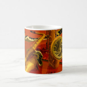 Mug Peintures musicales Piano, guitare électrique, cha