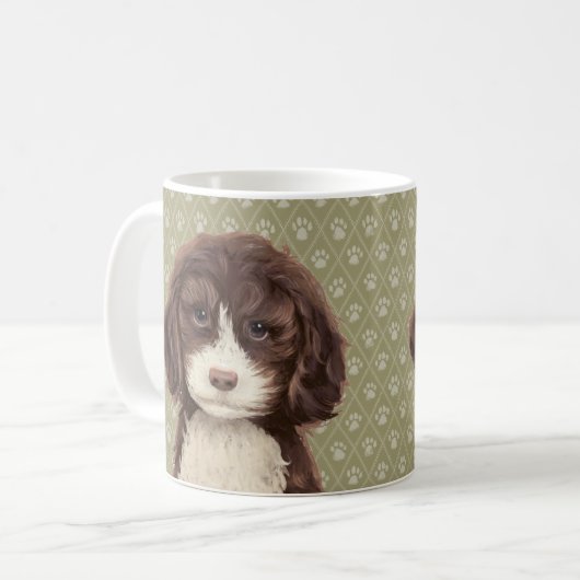 Mug Peintures pour chiens de labradoodle / Loisirs de  (Devant gauche)