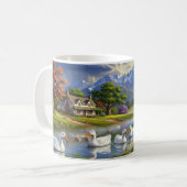 Mug Pekin Canards Peinture numérique Conception de env (Devant gauche)