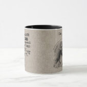 Mug Pekingese, vintage portrait, mignonne citation (Centre)