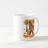 Mug Pèlerin de Bigfoot Turquie Citrouille de Thanksgiv (Devant droit)
