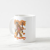 Mug Pèlerin de Bigfoot Turquie Citrouille de Thanksgiv (Devant gauche)