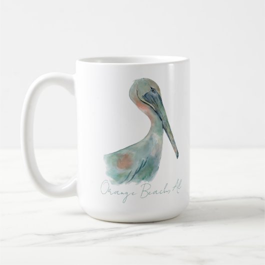 Mug Pélican à l'aquarelle (Gauche)