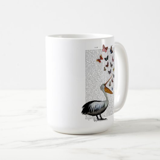 Mug Pelican & Papillons (Devant droit)