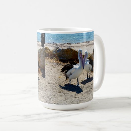 Mug Pélicans Amoureux, (Devant droit)