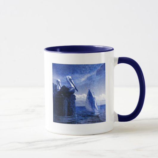 Mug Pélicans En Bleu (Droite)