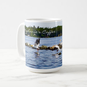 Mug Pélicans prenant l'avion du lac Personnalisé