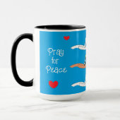 Mug Pélicans priant pour la paix (Gauche)