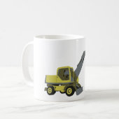 Mug Pelle sur roues de construction jaune (Devant gauche)