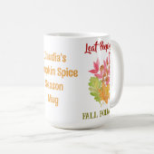 Mug Pellicule de chute FOLIAGE D'Aquarelle PERSONNALIS (Devant droit)