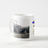 Mug Pelotons bleus de fantôme - ascenseur et bleus (Devant gauche)