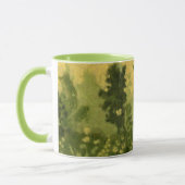 Mug Pelouse d'été, peinture en laine, nuances vert pay (Gauche)
