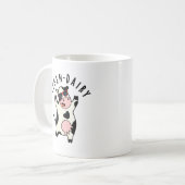 Mug Peluche de vache drôle de laiterie (Devant gauche)