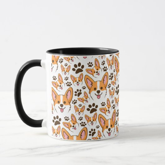 Mug Pembroke Welsh Corgi Chien Coquelicot (Gauche)