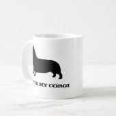 Mug Pembroke Welsh Corgi Chien Silhouette Personnalisé (Devant gauche)