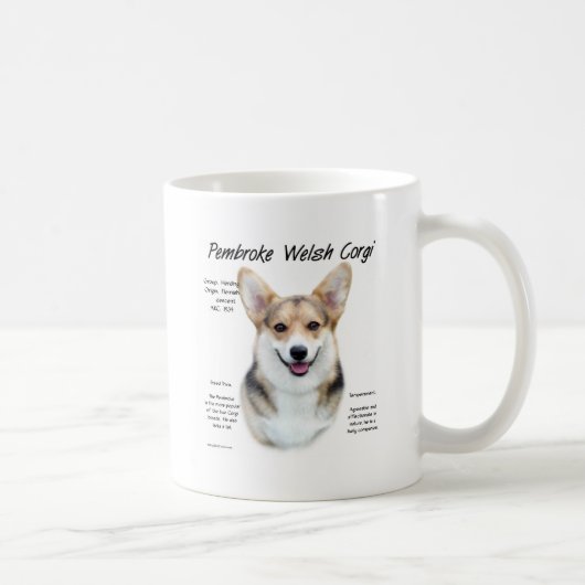 Mug Pembroke Welsh Corgi Conception de l'histoire (Droite)