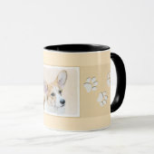 Mug Pembroke Welsh Corgi Peinture - Art Chien original (Devant droit)