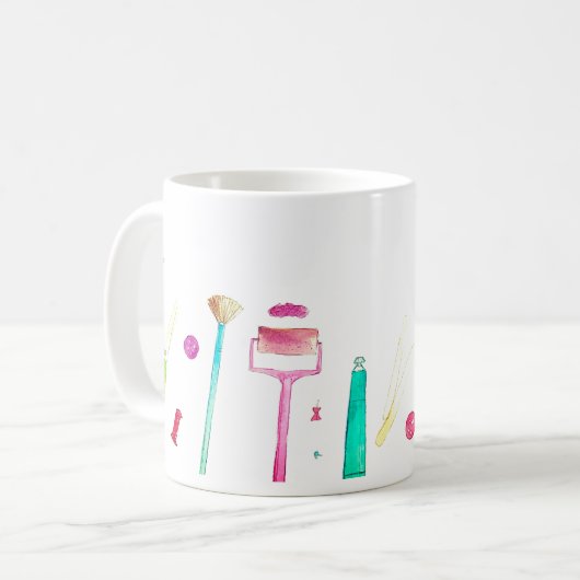 Mug Pencils Aquarelle Enseignant Mignonne École Modern (Devant gauche)