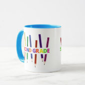 Mug Pencils Musique d'enseignant de deuxième année (Devant gauche)