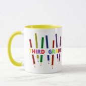 Mug Pencils Musique d'enseignant de troisième année (Gauche)