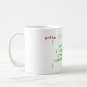 Mug pendant la vie - manger la répétition du code de s (Gauche)