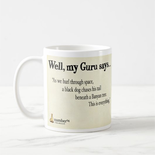 Mug Pendant que nous lançons par l'espace, un chien (Gauche)