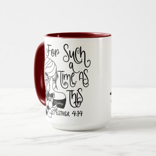 Mug Pendant Une Période Telle Que Cette Esther Personn (Devant gauche)