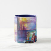Mug PENDRAGON Chevaliers médiévaux, Coucher de soleil  (Centre)