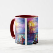 Mug PENDRAGON Chevaliers médiévaux, Coucher de soleil  (Devant gauche)