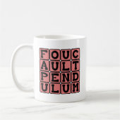Mug Pendule de Foucault, Rotation de la Terre (Gauche)