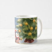 Mug  “Penguin Christmas Magic” Cute Christmas Penguin (Devant droit)