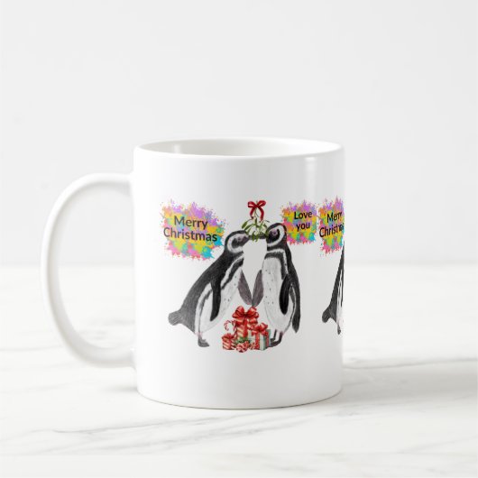 Mug Penguin de Noël (Gauche)