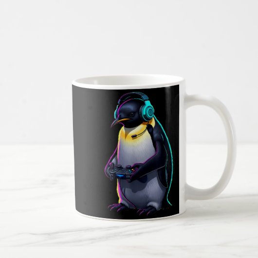 Mug Penguin Gaming Animal Video Games Funny Penguin (Droite)