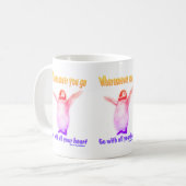 Mug Penguin Inspirational Happiness Citation Confucius (Devant gauche)