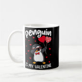 Mug Penguin Is My Valentine Funny Bird V Day Cute Anim (Gauche)
