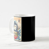 Mug Penguin Kawaii Japanese Ramen Noodle Retro Gaming  (Devant gauche)