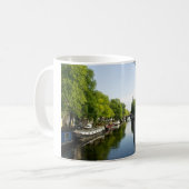 Mug Péniches sur un canal d'Amsterdam (Devant gauche)