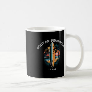 Mug Péninsule de Bolivar Texas Hommes Femmes Surfant